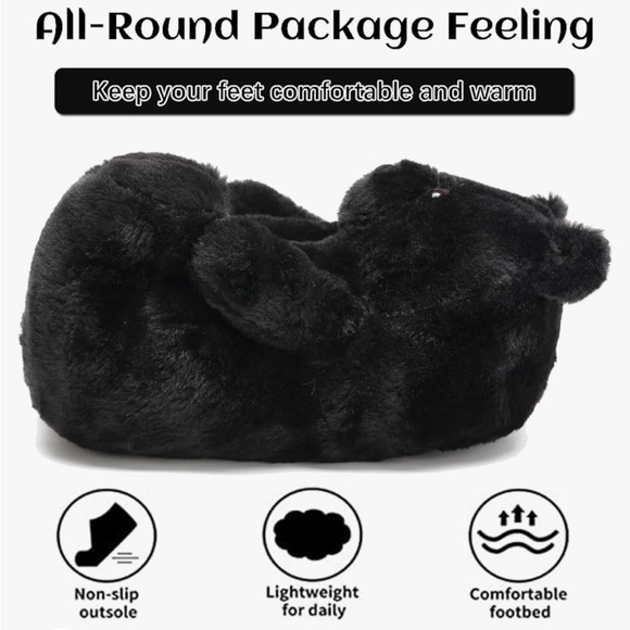 TEDDY BEAR FLUFFY SLIPPERS - Picture 5 of 7